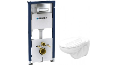 Унитаз подвесной с инсталляцией Керамин Гранд R + 458.128.21.1 (с жестким сиденьем Slim и микролифтом)