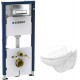 Унитаз подвесной с инсталляцией Керамин Гранд R + 458.128.21.1 (с жестким сиденьем Slim и микролифтом)