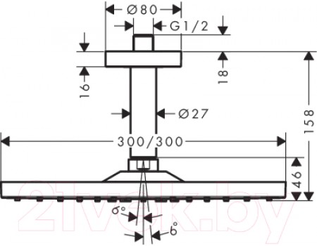 Верхний душ Hansgrohe Raindance 26250000