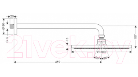 Верхний душ Hansgrohe Raindance Air 27492000