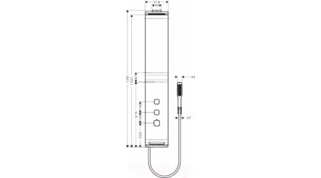 Душевая панель Hansgrohe Raindance Lift 27008400