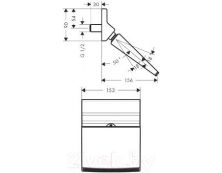 Верхний душ Hansgrohe Raindance Rainfall 150 26442000