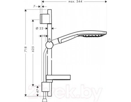 Душевой гарнитур Hansgrohe Raindance Select 150 27802000