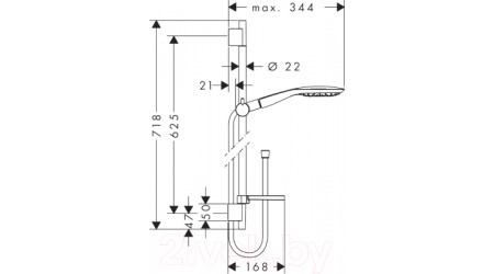 Душевой гарнитур Hansgrohe Raindance Select Е 150 3jet 27856000