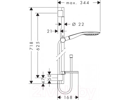 Душевой гарнитур Hansgrohe Raindance Select Е 150 3jet 27856000
