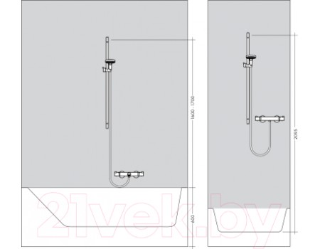 Душевой гарнитур Hansgrohe Raindance Select Е 150 3jet 27856000