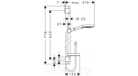 Душевой гарнитур Hansgrohe Raindance Select 26630000