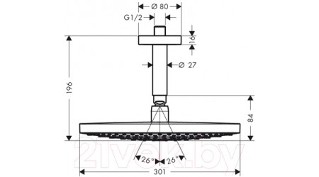 Верхний душ Hansgrohe Raindance Select 27337400