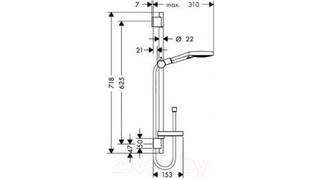 Душевой гарнитур Hansgrohe Raindance Select S 120 26630400