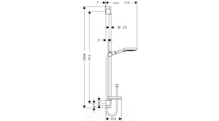 Душевой гарнитур Hansgrohe Raindance Select S120 26631000