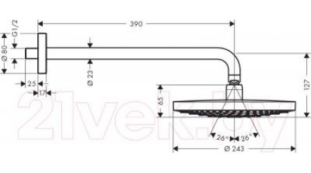 Верхний душ Hansgrohe Raindance Select S 26466000