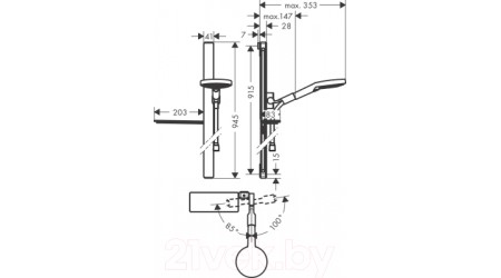 Душевой гарнитур Hansgrohe Raindance Select S 27648400