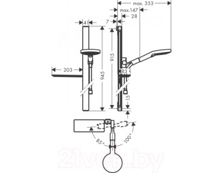Душевой гарнитур Hansgrohe Raindance Select S 27648400