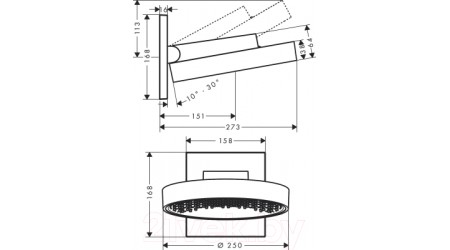 Верхний душ Hansgrohe Rainfinity 26226000