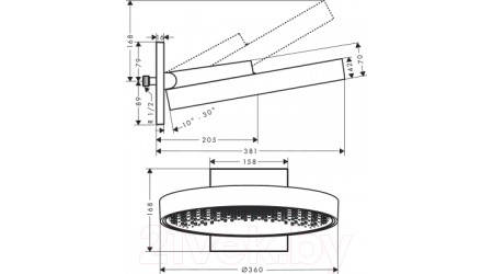 Верхний душ Hansgrohe Rainfinity 26230140