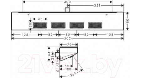 Боковой душ Hansgrohe Rainfinity 26243700