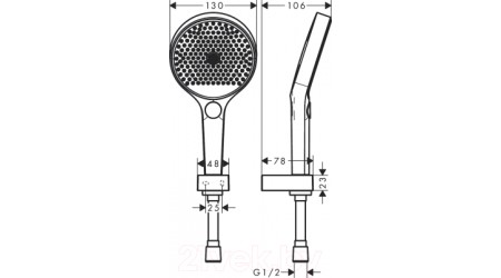 Душевой гарнитур Hansgrohe Rainfinity 26851000