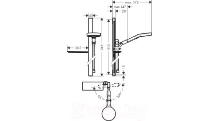 Душевой гарнитур Hansgrohe Rainfinity 27671000