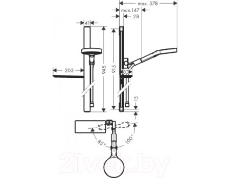 Душевой гарнитур Hansgrohe Rainfinity 27671000