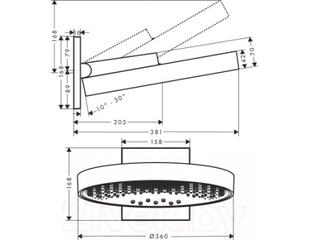 Верхний душ Hansgrohe Rainfinity 360 26234140