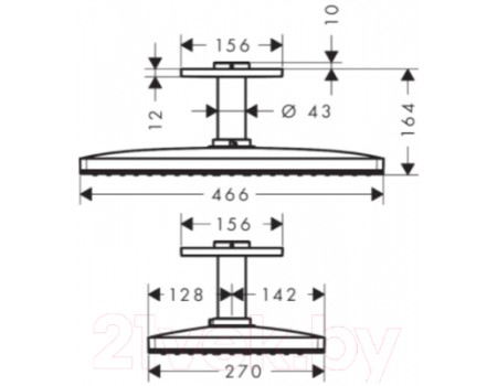 Верхний душ Hansgrohe Rainmaker Select 460 3et 24002400
