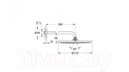Верхний душ GROHE Rainshower 26066GN0
