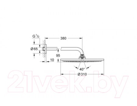 Верхний душ GROHE Rainshower 26066GN0