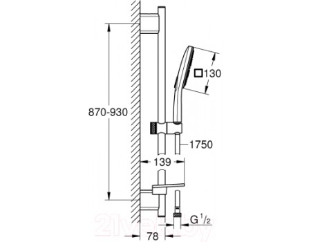Душевой гарнитур GROHE Rainshower 26587000