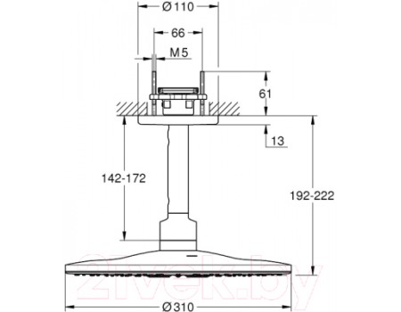 Верхний душ GROHE Rainshower 310 Smartactive 26477000