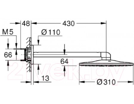 Верхний душ GROHE Rainshower 310 SmartActive (26475000)