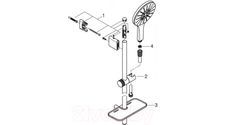 Душевой гарнитур GROHE Rainshower SmartActive 26594000