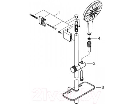 Душевой гарнитур GROHE Rainshower SmartActive 26594000
