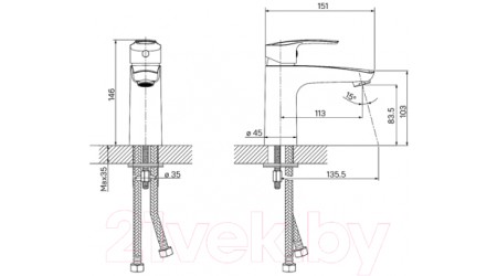 Смеситель Iddis Ray RAYBL00I01 