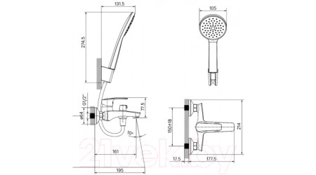 Смеситель Iddis Ray RAYBL02I02 