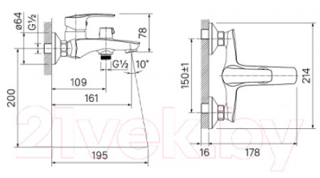 Смеситель Iddis Ray RAYSB02I02WA 