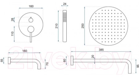 Душевая система REA REA-P6612
