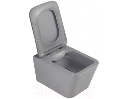 Унитаз подвесной Abber Rechteck AC1201MG (серый матовый)