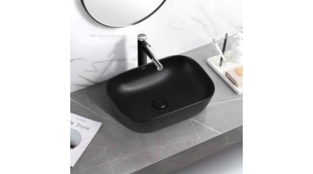 Умывальник Abber Rechteck AC2200MB (черный матовый)