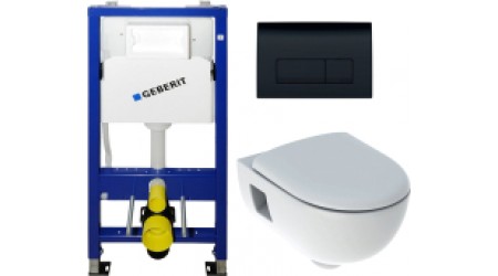 Унитаз подвесной с инсталляцией Geberit Renova 458.103.00.1 + 115.105.DW.1 + 500.800.00.1