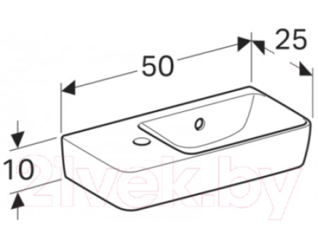Умывальник Geberit Renova 50x25 (276350-000)