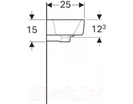 Умывальник Geberit Renova 50x25 (276350-000)
