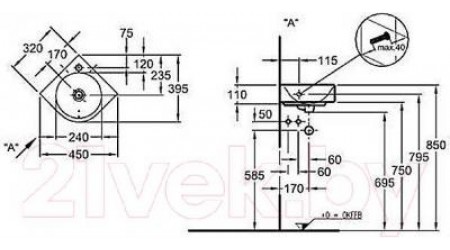 Умывальник Keramag Renova (276132-000)