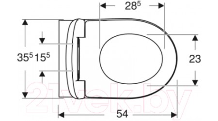 Унитаз подвесной с инсталляцией Geberit Renova T54 Rimfree 500.801.00.1 + 10.702.450.02.10