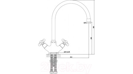 Смеситель Gross Aqua Retro 6015083C-B01 