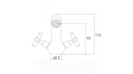 Смеситель Gross Aqua Retro 6090083С 