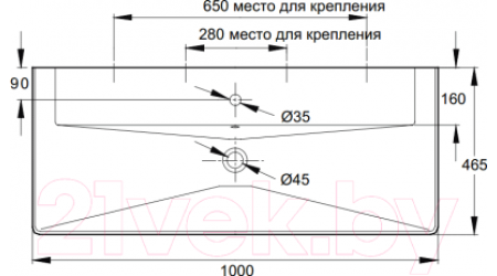 Умывальник Jacob Delafon Reve E4801-00