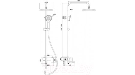 Душевая система Bravat Riffle F6336370CP-A