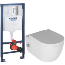 Унитаз подвесной с инсталляцией Quarter Bath Rimless 70DE03054.00.4.3.02 + Rapid SL 38772001