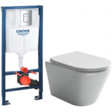 Унитаз подвесной с инсталляцией Ceramica Nova Rimless CN1804 + 38772001