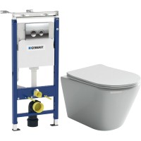 Унитаз подвесной с инсталляцией Ceramica Nova Rimless CN1804 + 458.122.21.1